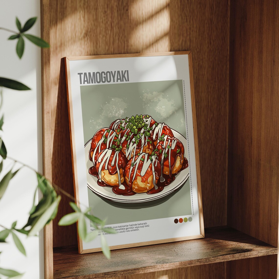 Tamogoyaki Takoyaki Octopus Balls Sauce Japanese Food Poster