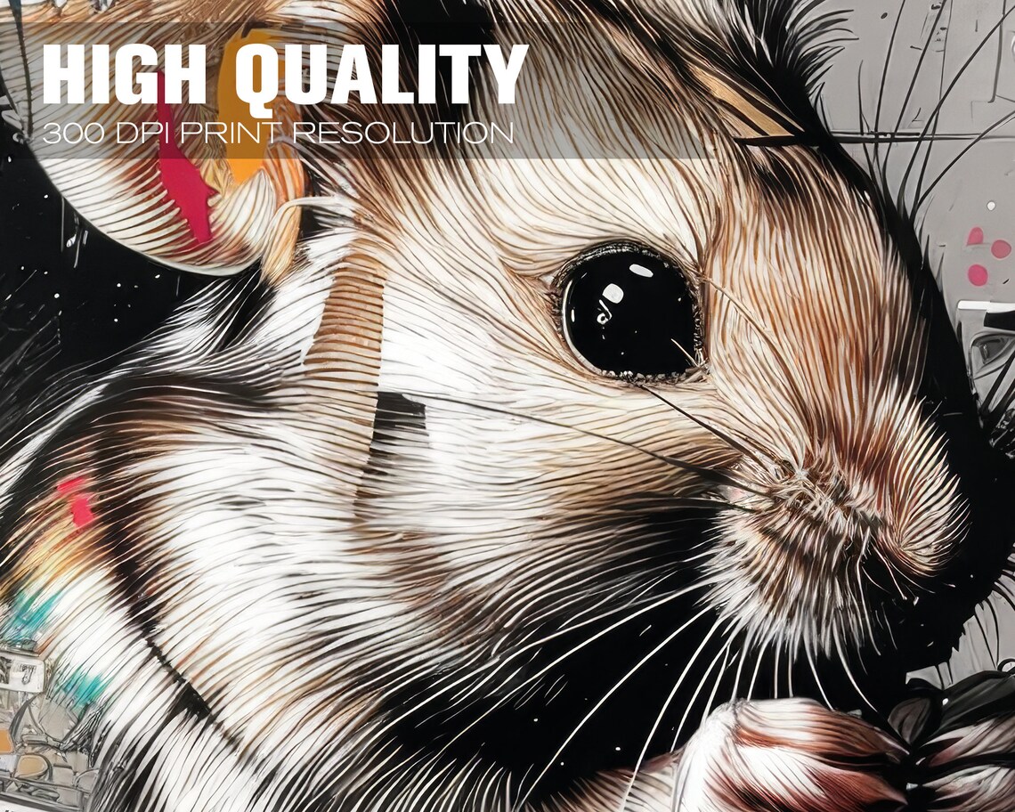 Graffiti Hamster 2, Urban Style Abstract Illustration - Image 4