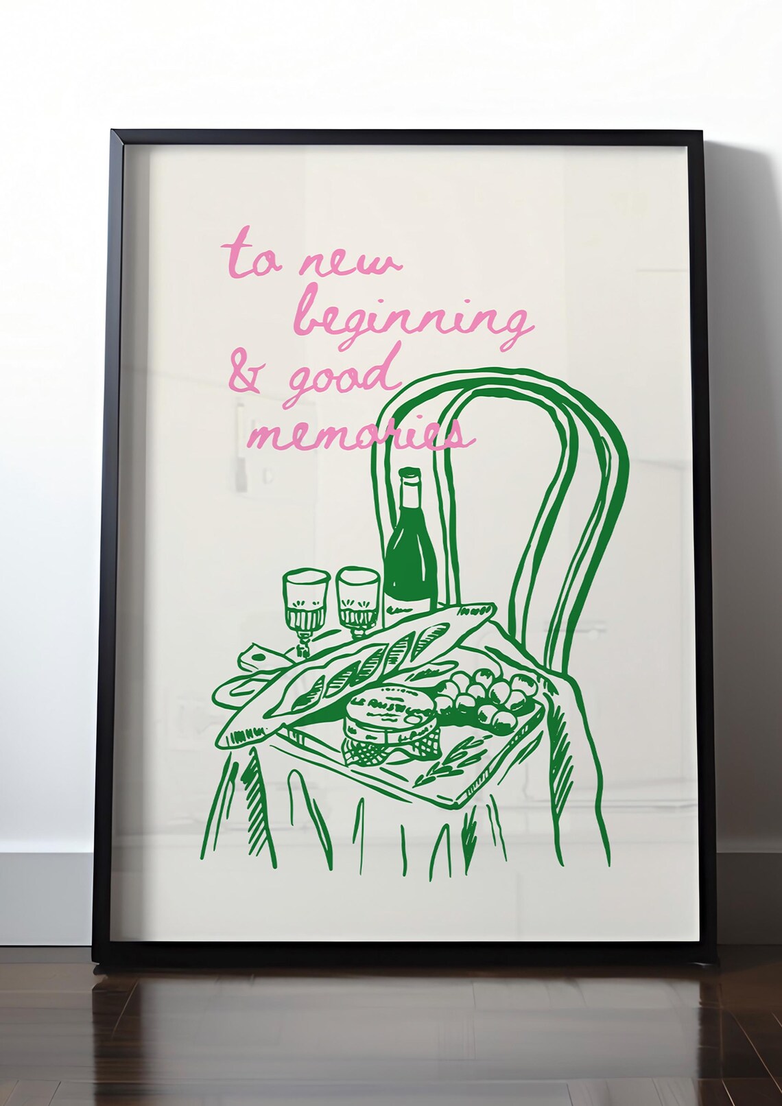To New Beginnings Good Memories, Minimalist Typography - Image 2
