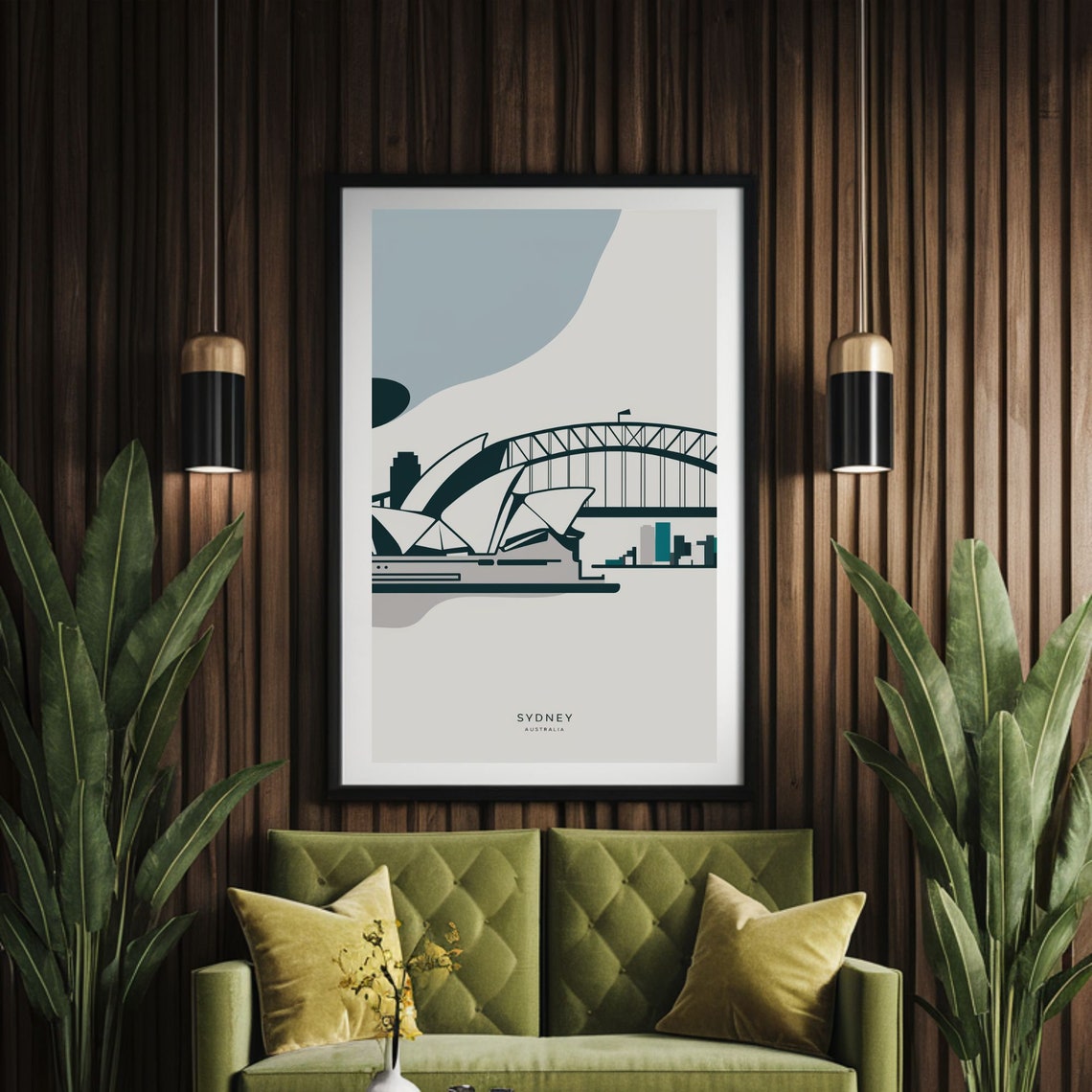 Sydney Australia Opera House Harbour Bridge Minimalist Poster - Image 3