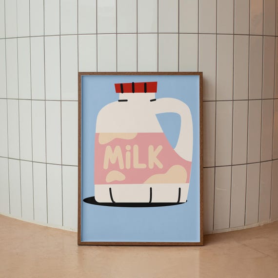 Sunday Morning Breakfast Club Kitchen Print Latte Milk Poster Coffee Wall Art Brunch Cafe
