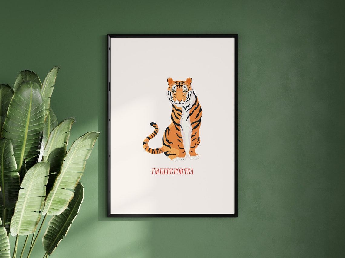 Wall Art For Nursery Tiger Who Came Tea Poster Kids Room Print Minimalist