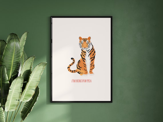 Wall Art For Nursery Tiger Who Came Tea Poster Kids Room Print Minimalist