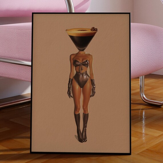 Espresso Martini Cocktail Decor Wall Art Print