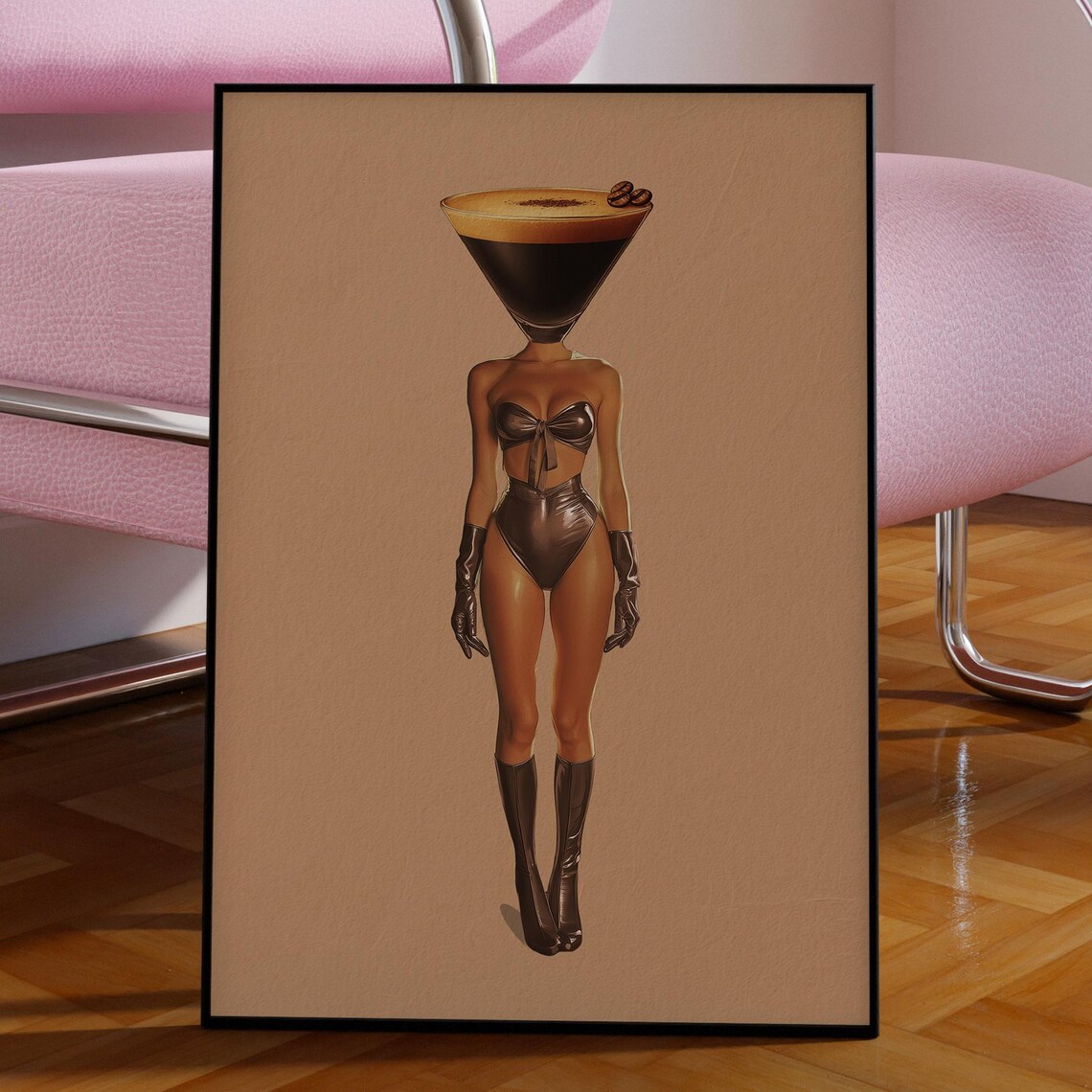 Espresso Martini Cocktail Decor Wall Art Print