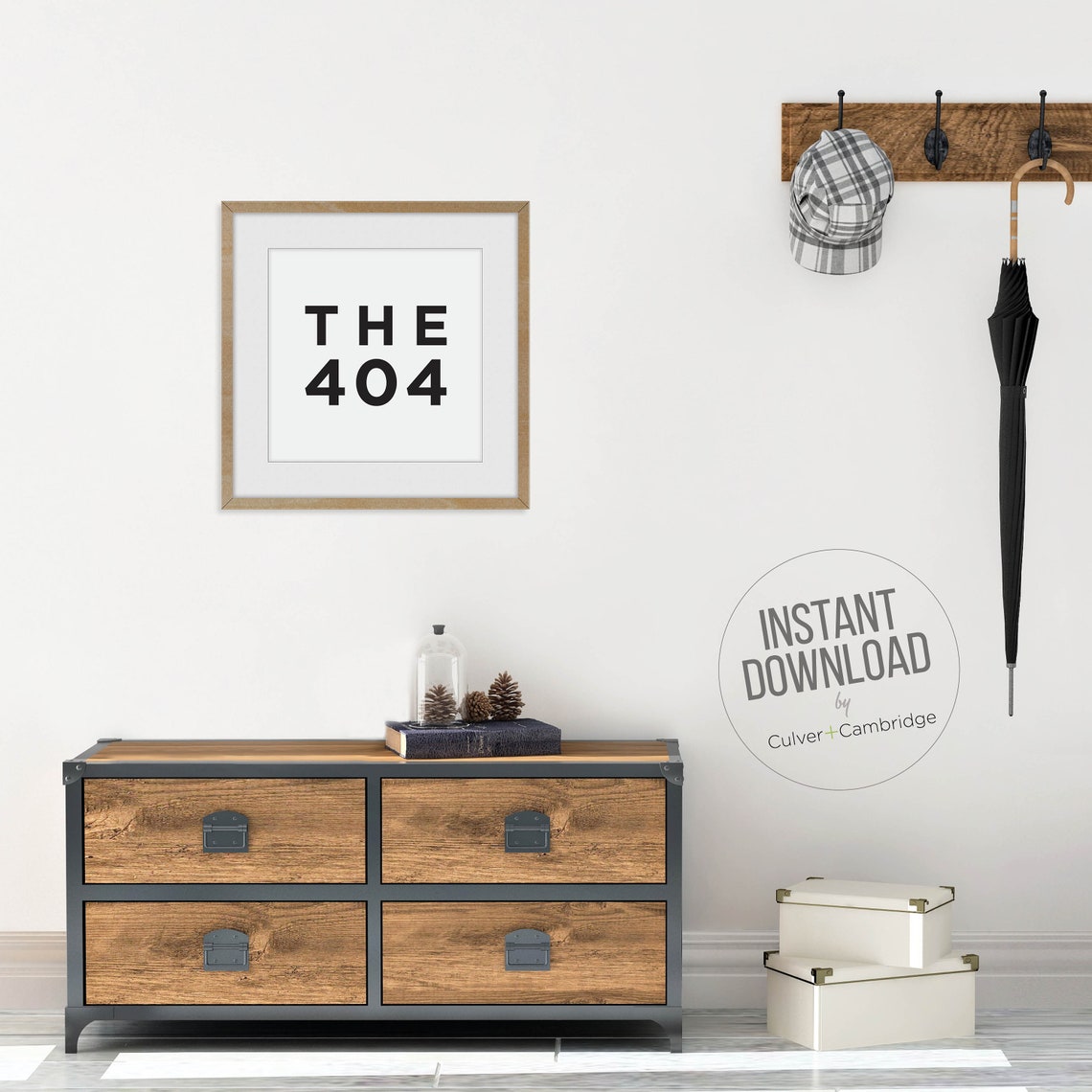 Atlanta 404 Area Code Art Georgia Geography Minimalist Poster - Image 2