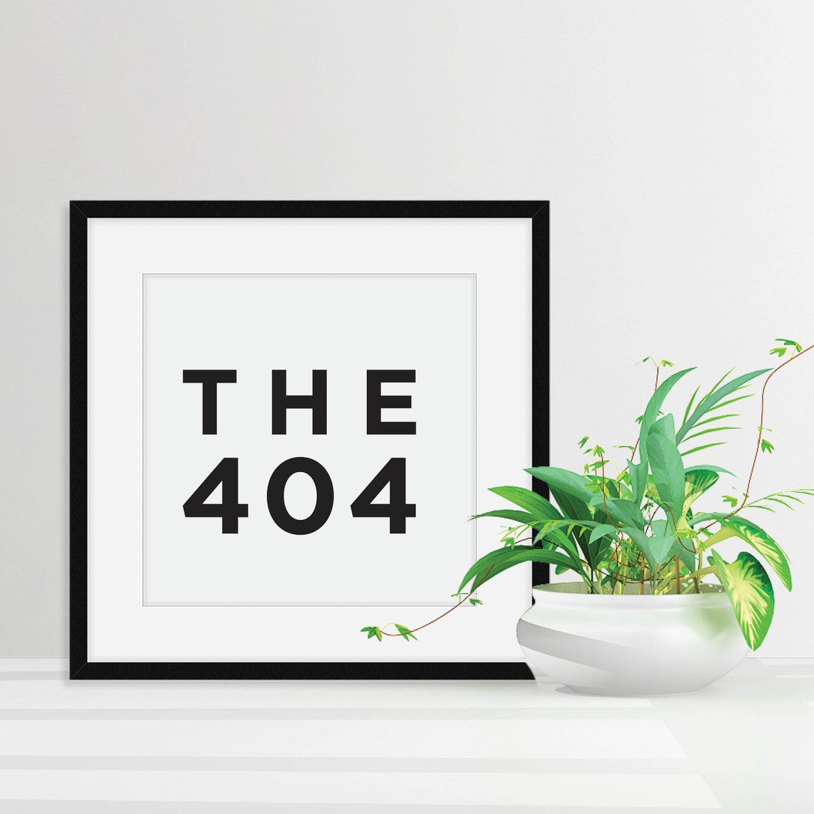 The 404 Atlanta Area Code Bold Minimalist Typography Wall Art - Image 3