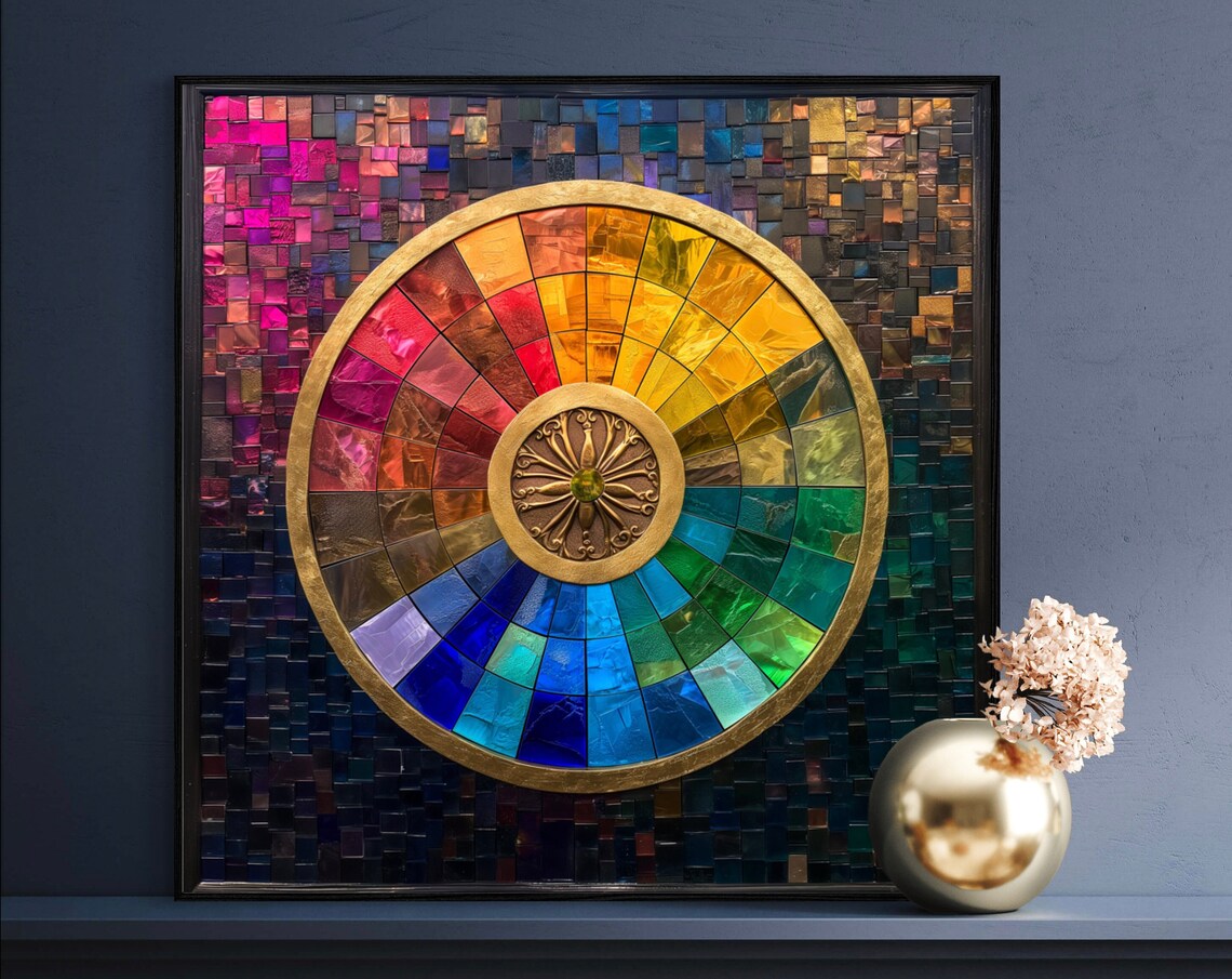 Kaleidoscope Mosaic Spiral Abstract Art Print