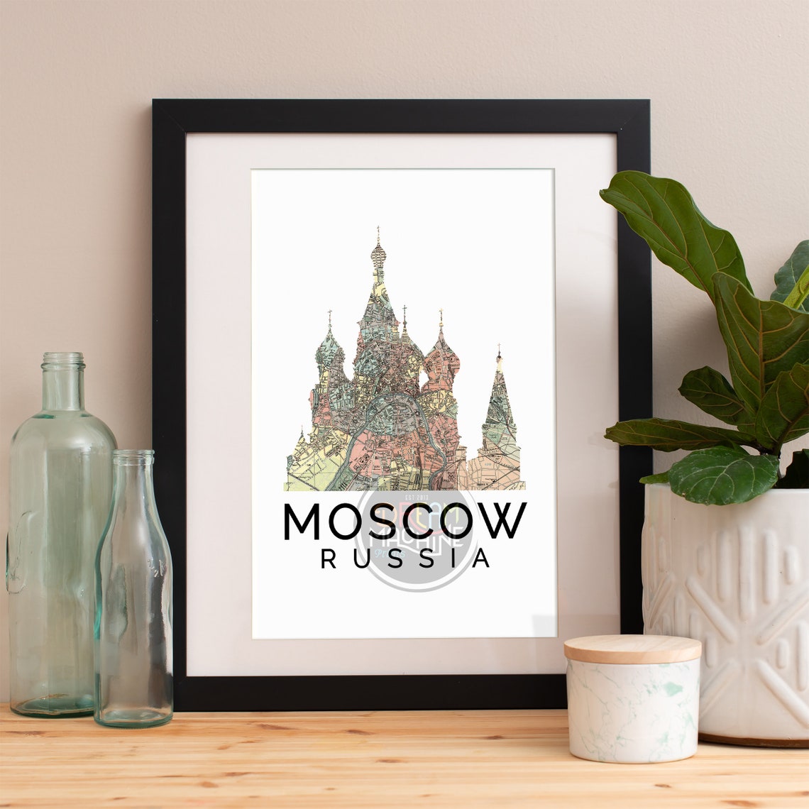 Moscow Print Moscow Skyline Moscow Art Moscow Poster Moscow Watercolor Moscow Art Print Moscow Map Moscow Wall Art Moscow Russia