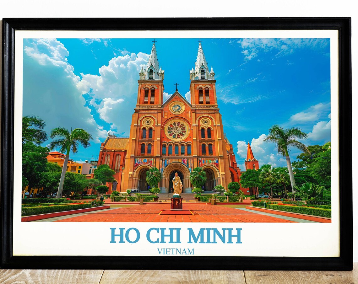 Ho Chi Minh City Notre Dame Cathedral Saigon Vietnam Travel Poster