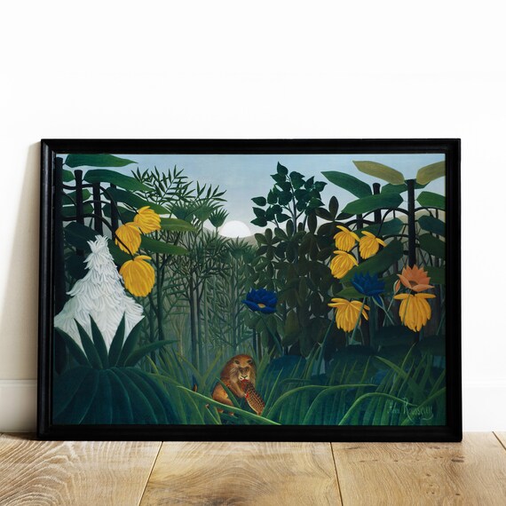 Henri Rousseau Painting The Repast Of Lion 1907 Poster Fine Art Reproductions Ar87