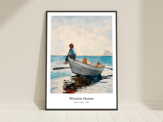 Winslow Homer Boys In A Dory Art Poster Print