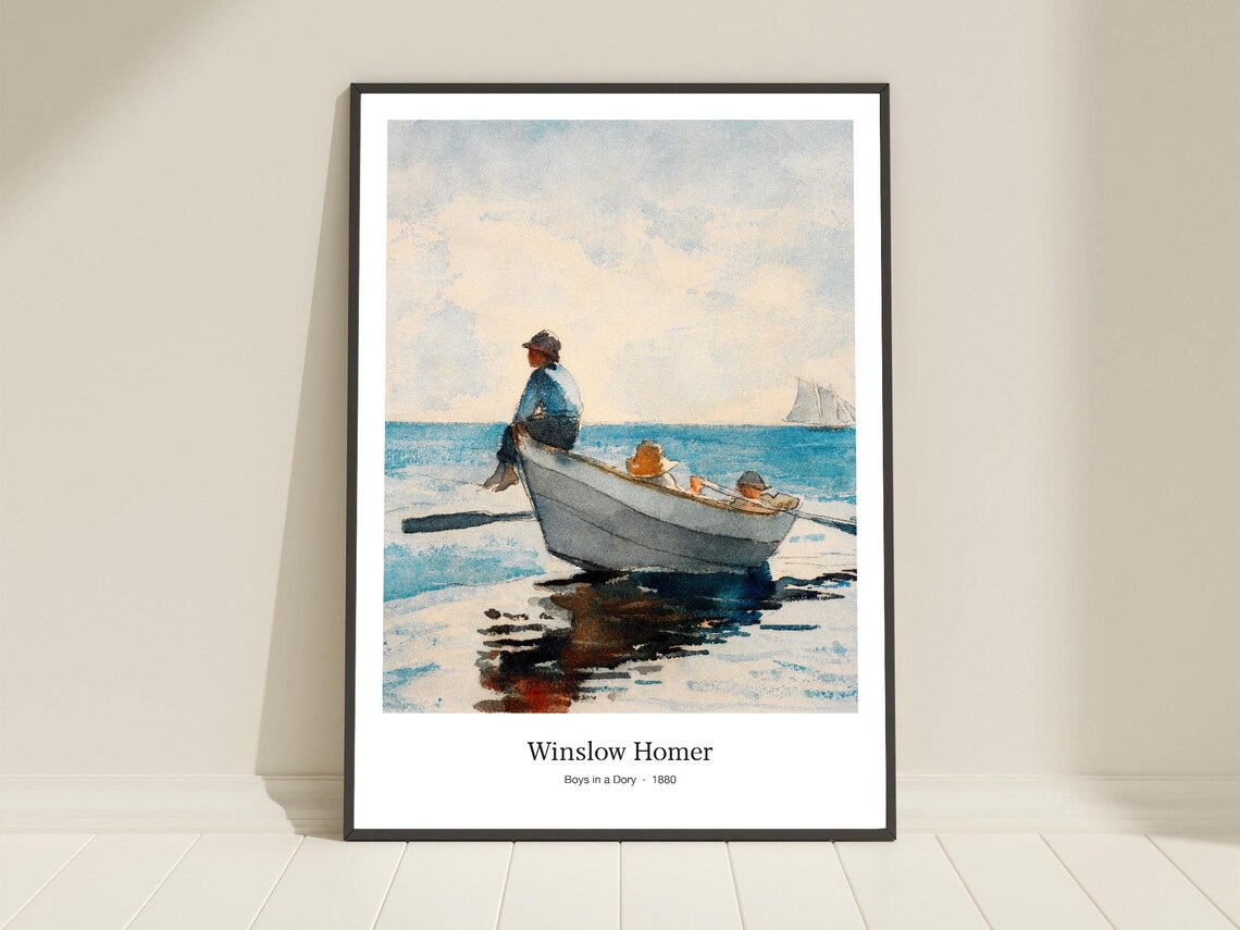 Winslow Homer Boys In A Dory Art Poster Print