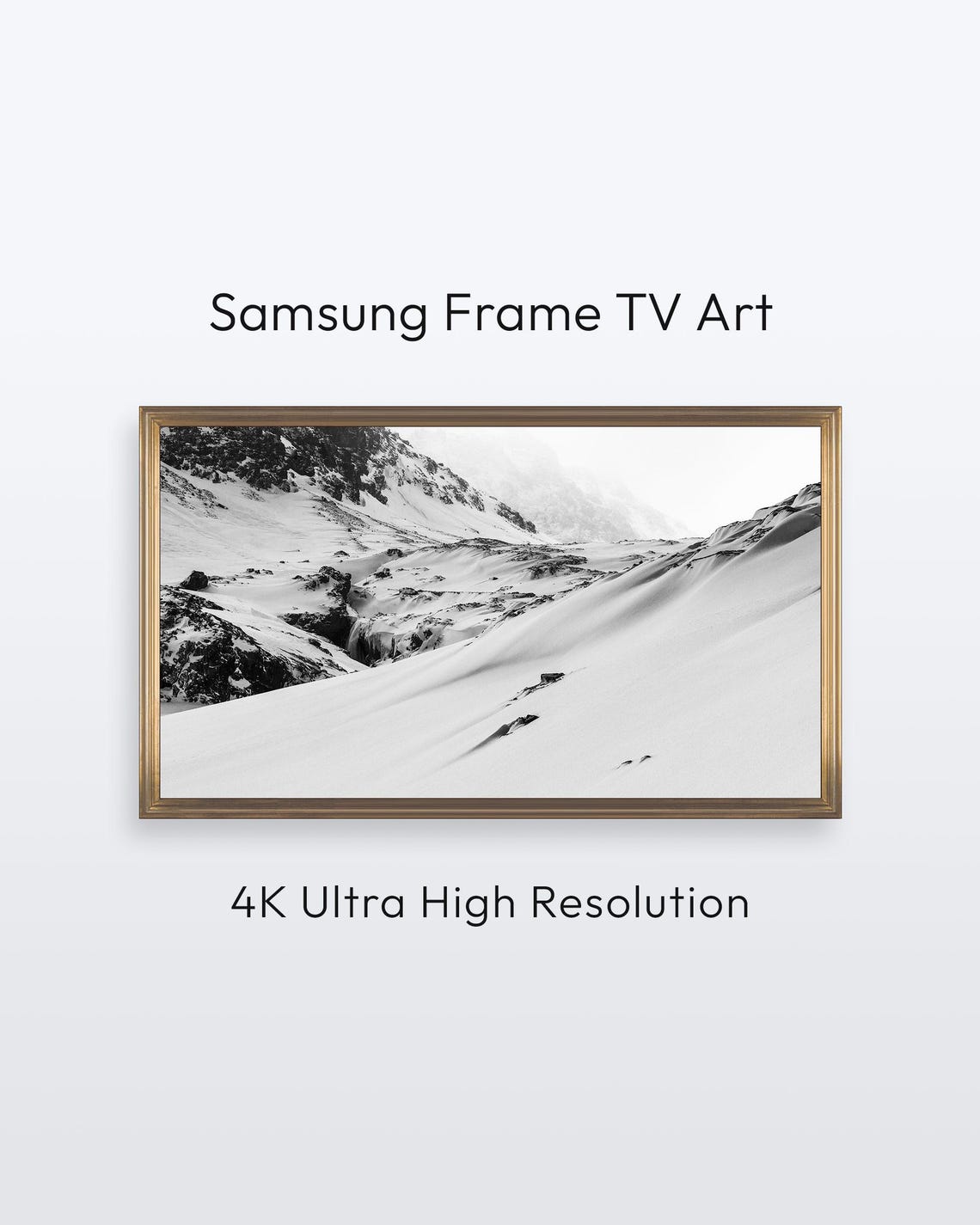 Atlas Mountains Morocco Snowy Ridges Black And White Photo Poster