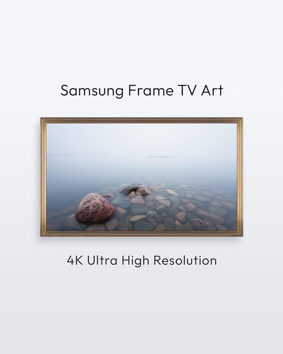 Rocks In Fog Samsung Frame Tv Fine Art Photography 4k Print