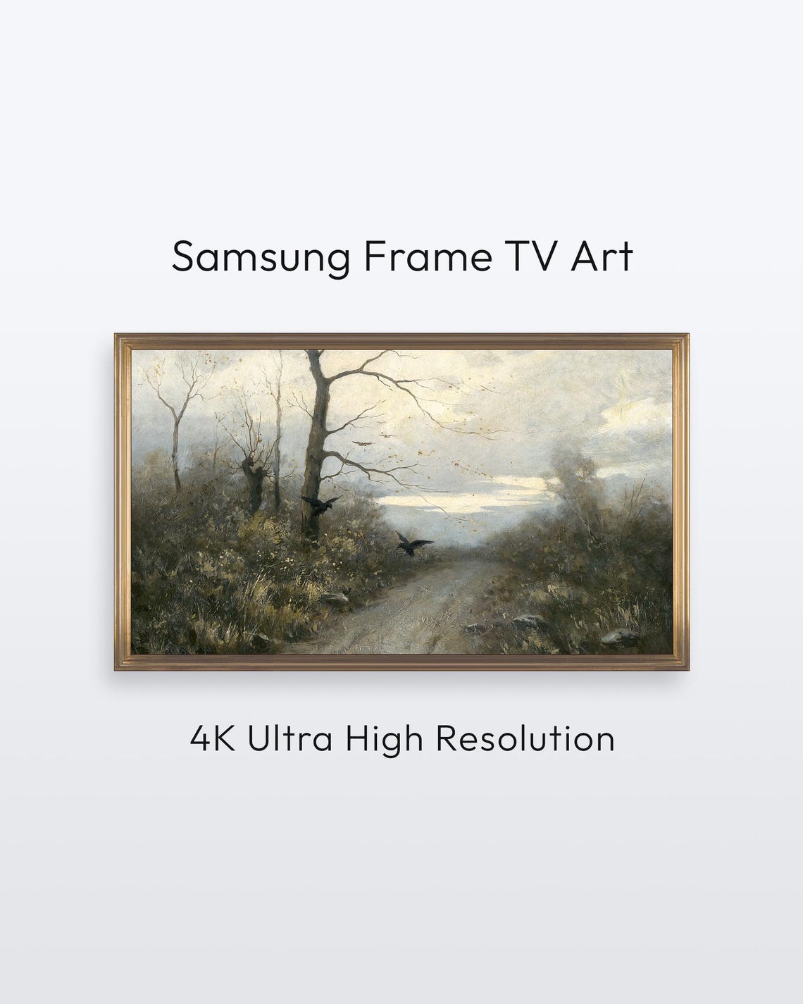 Samsung Frame Tv Art Moody Landscape Oil Painting 4k Print