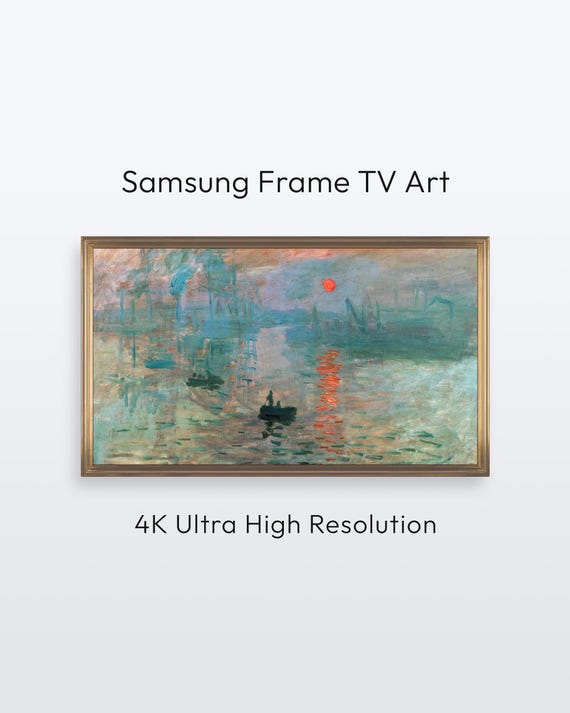 Monet Impression Sunrise For Samsung Frame Tv Art 4k Print