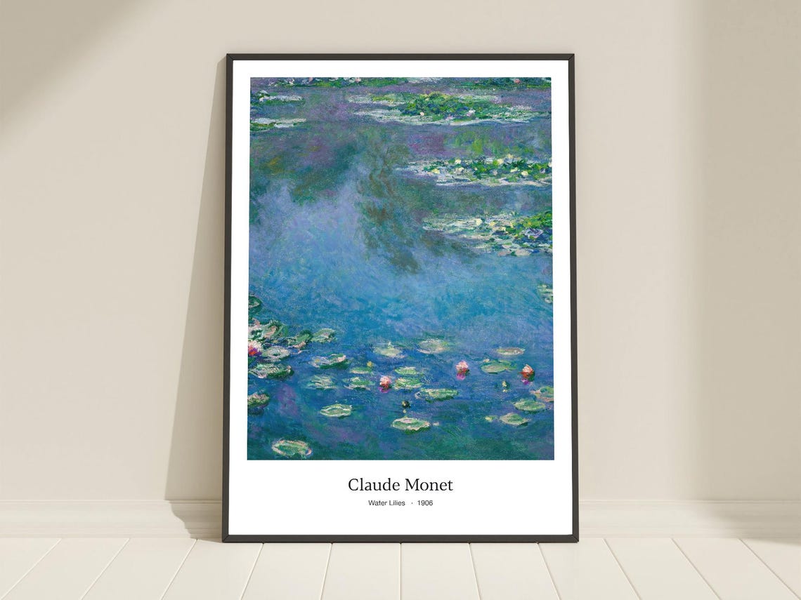 Claude Monet Water Lilies 1906 Impressionist Pond Garden Art Poster