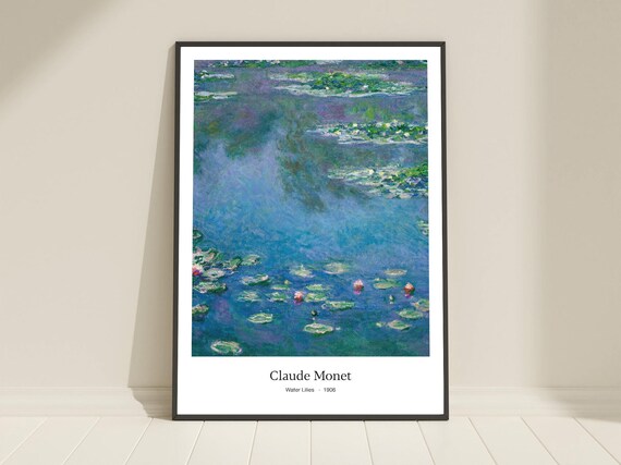 Claude Monet Water Lilies 1906 Impressionist Pond Garden Art Poster