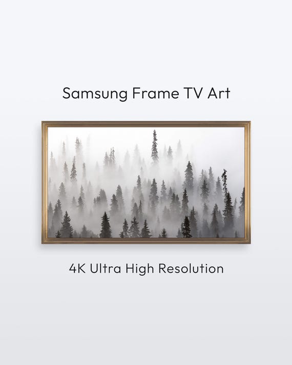 Foggy Forest Samsung Frame Tv Art Finland Landscape Photography 4k Print