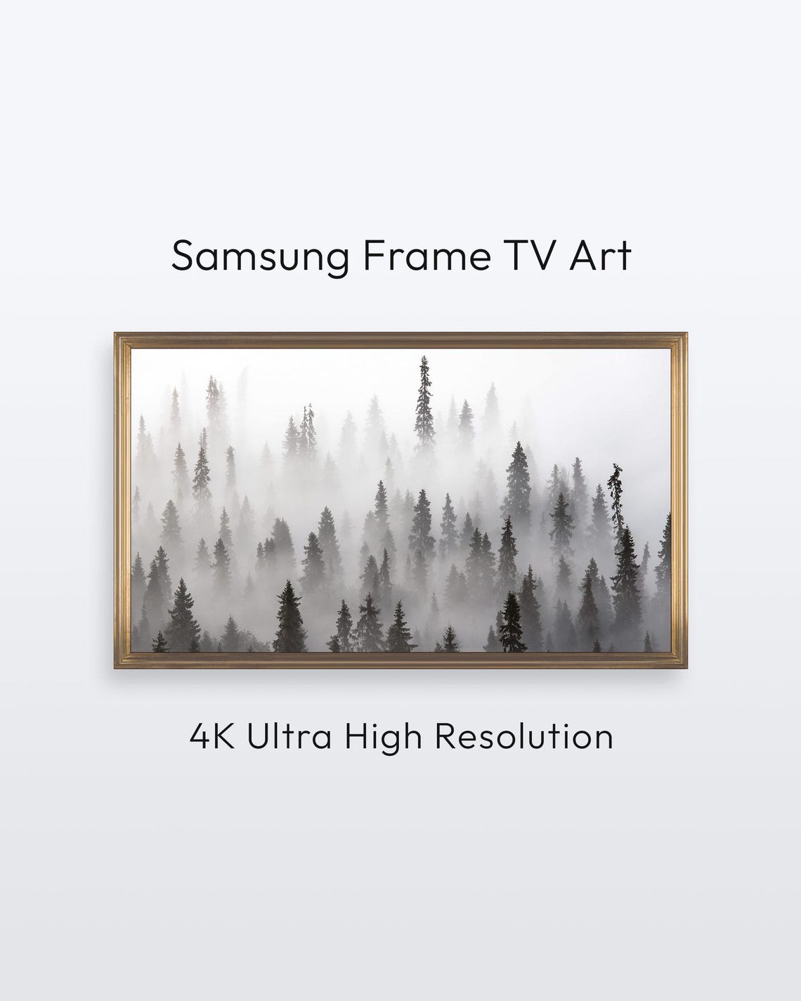 Foggy Forest Samsung Frame Tv Art Finland Landscape Photography 4k Print