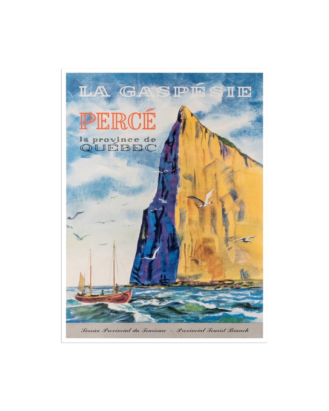 Quebec Travel Poster, Gaspé Peninsula Art Print