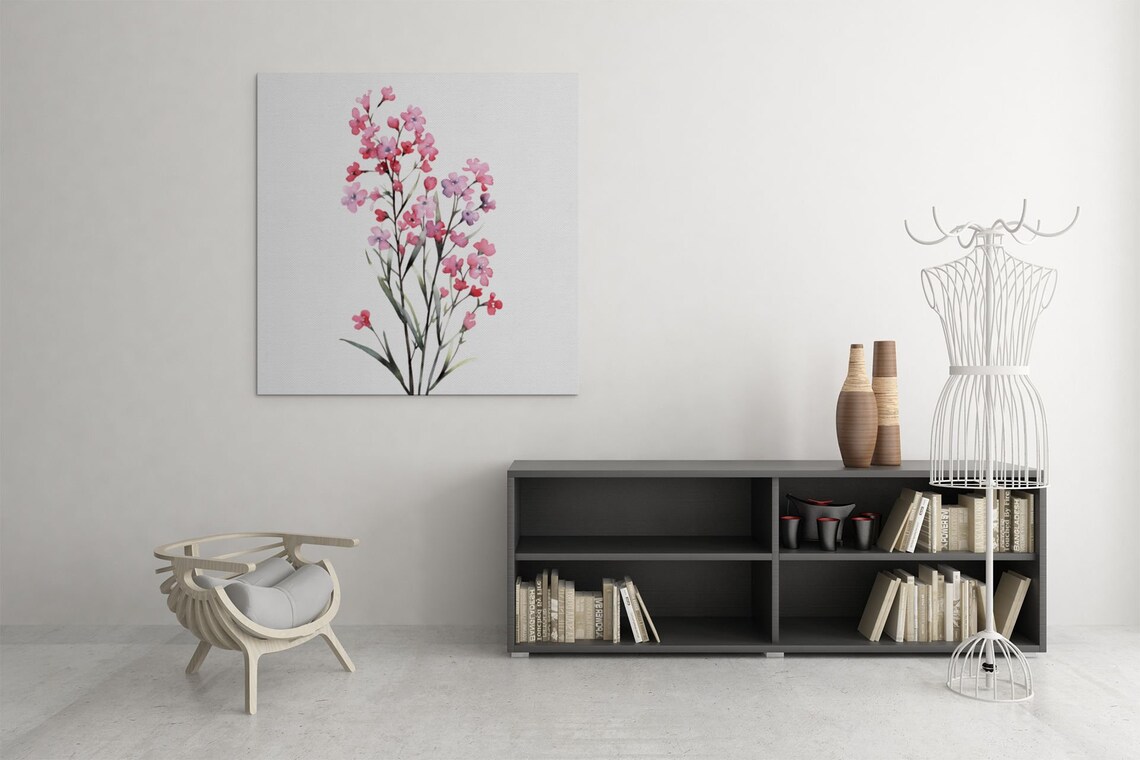 Pink Forget-Me-Not Sprays Delicate Watercolor Flower Art Poster - Image 5