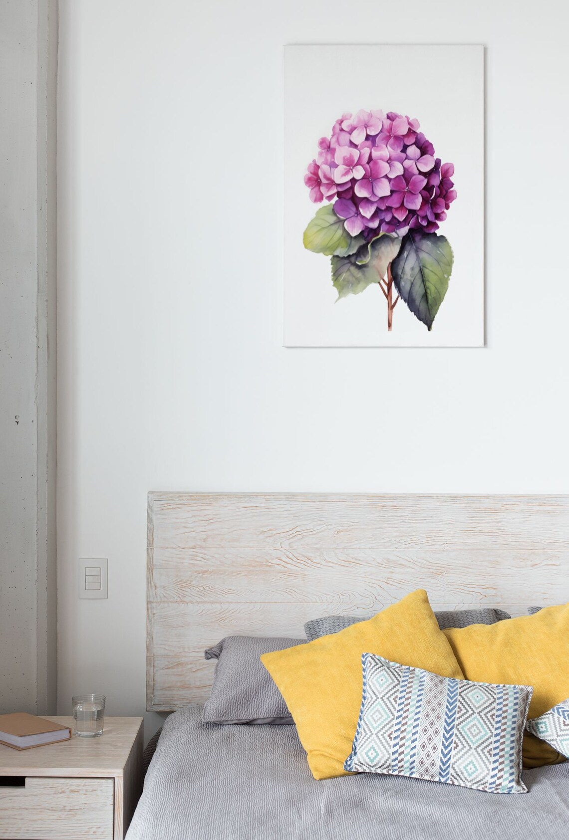 Purple Hydrangea Violet Bloom Jewel-Toned Watercolor Art Poster - Image 5