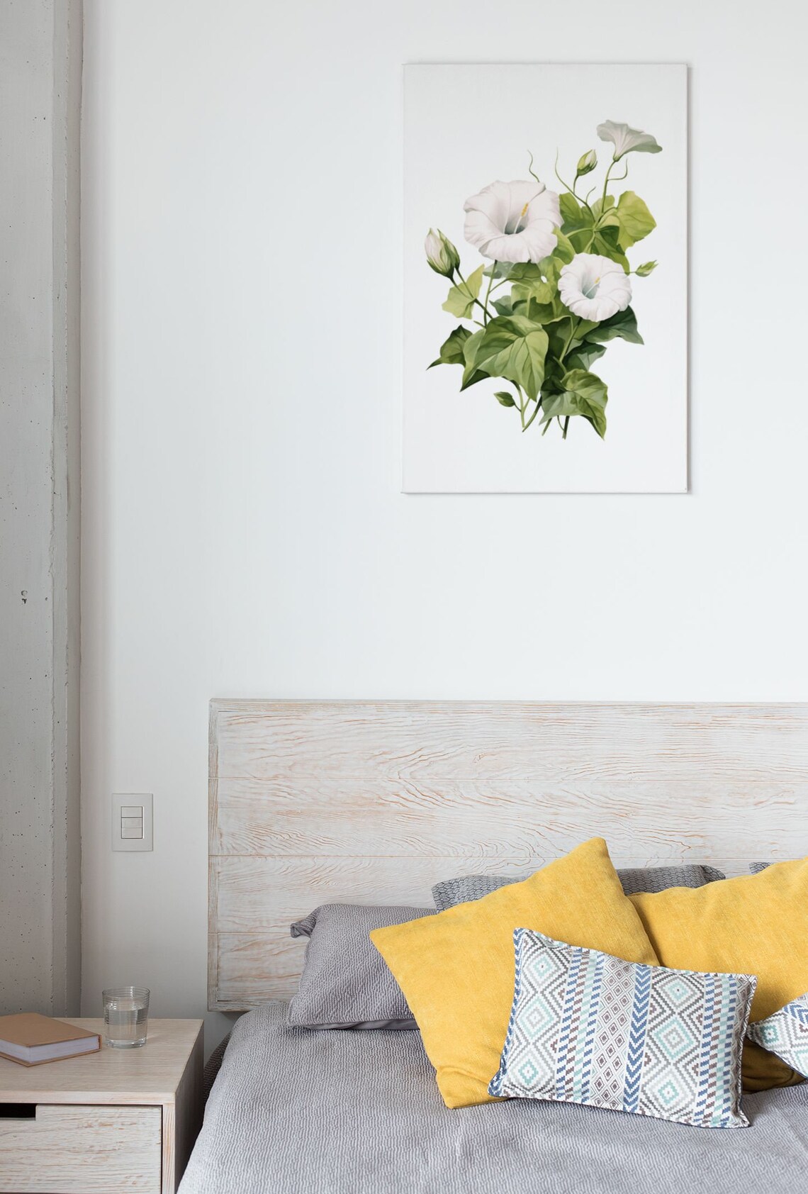 White Morning Glory Blooms Watercolour Botanical Flower Poster - Image 7
