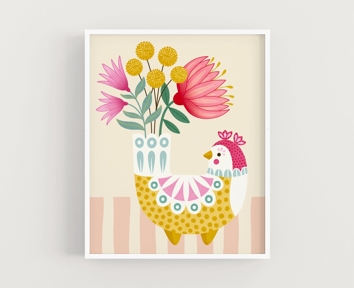 Coucou Vase Art Print, Home Wall Decor Accent