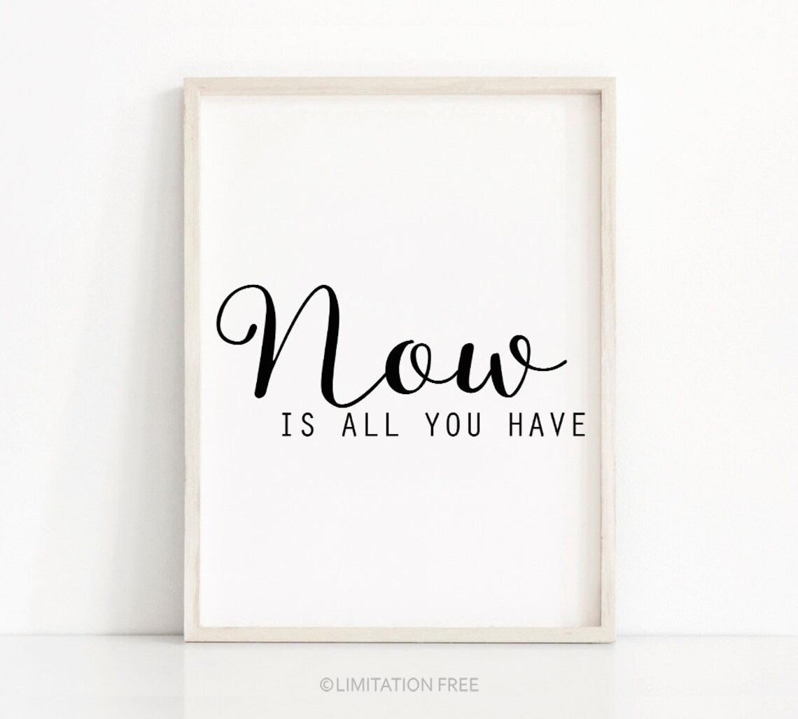 Black and White Typography Quote Wall Art Print