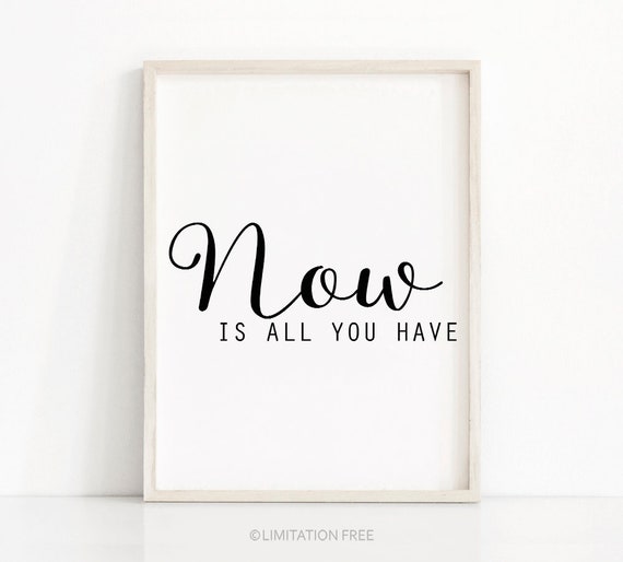 Black and White Typography Quote Wall Art Print