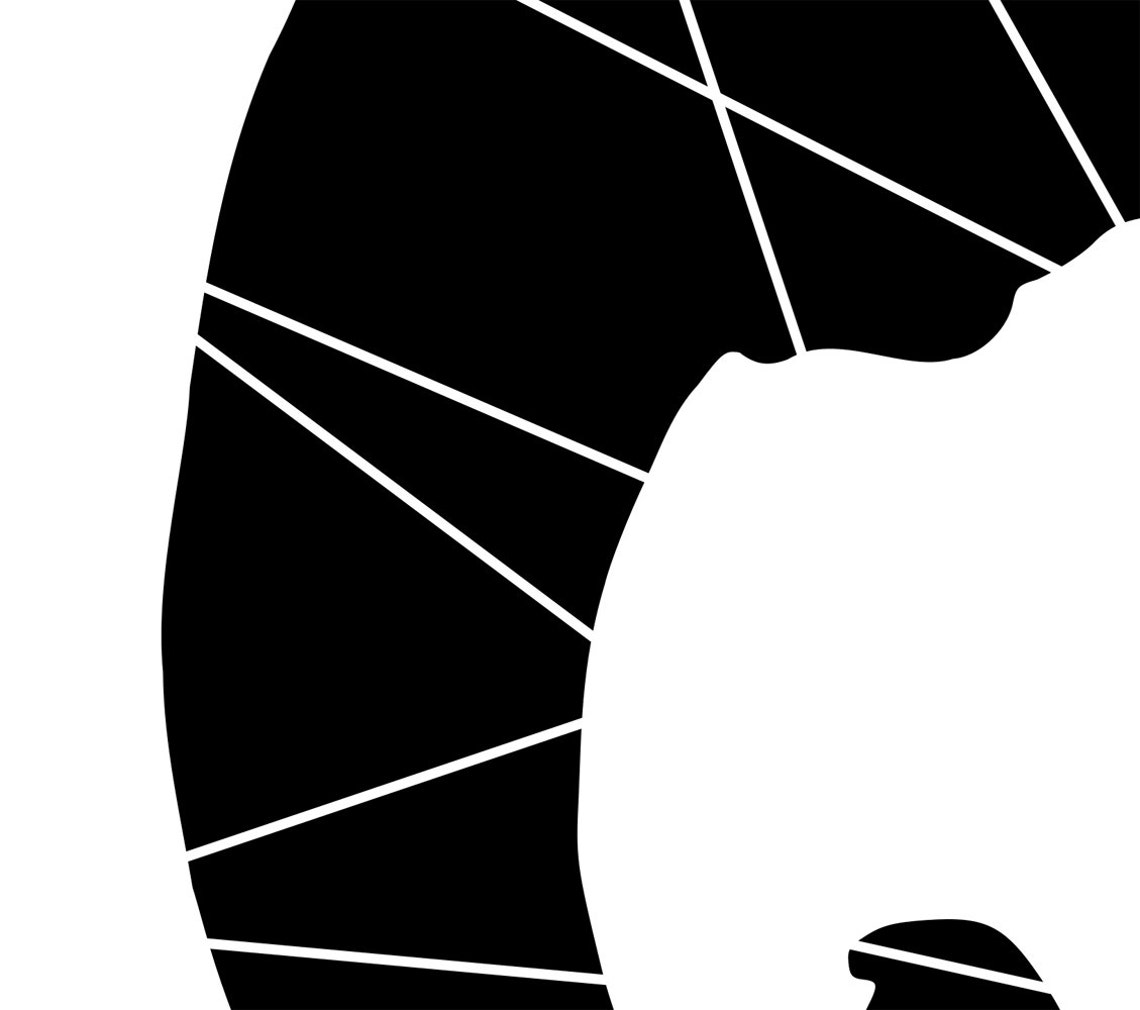 Geometric Black And White Elephant Head Silhouette Modern Wall Art - Image 4