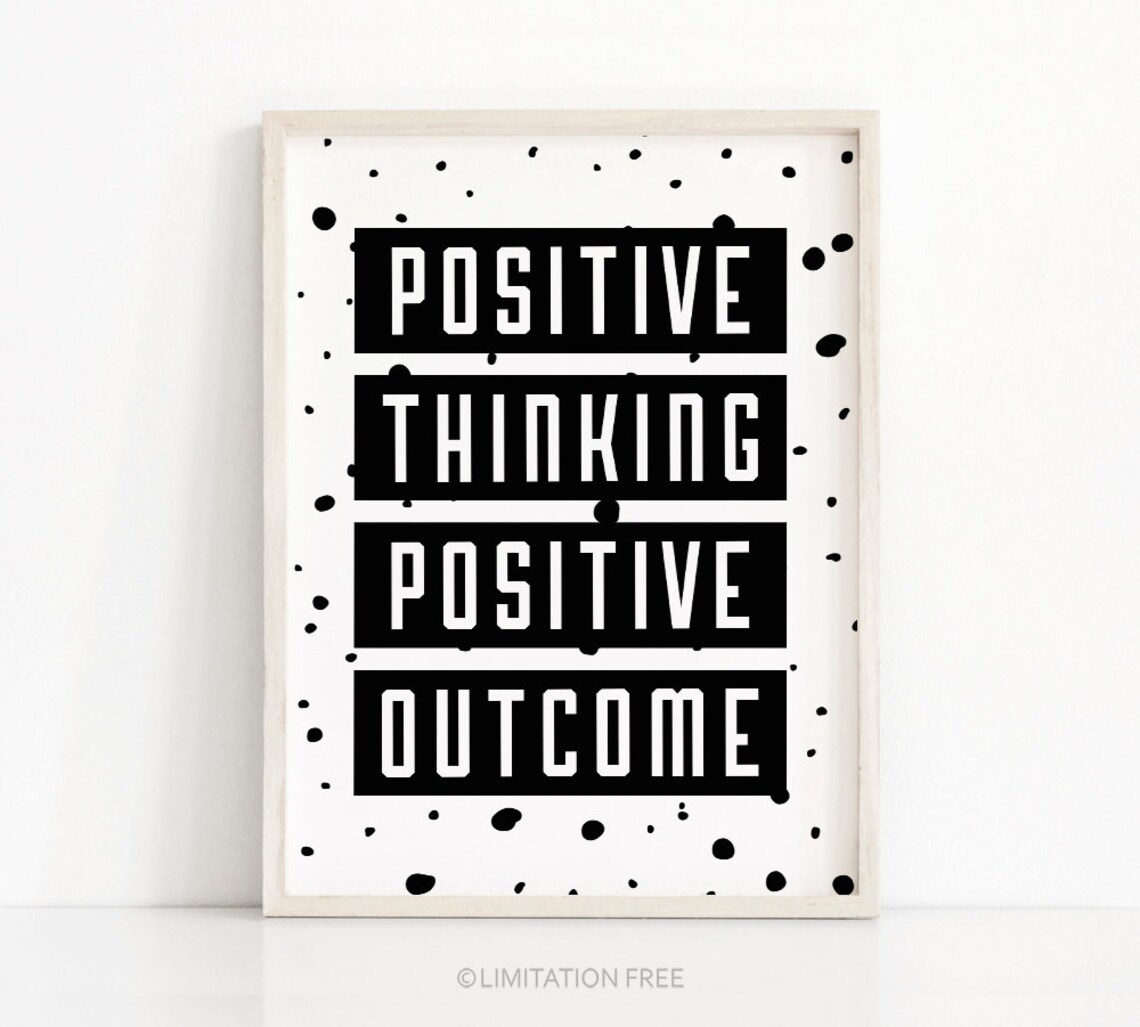 Inspirational Quote Print, Black and White Typography