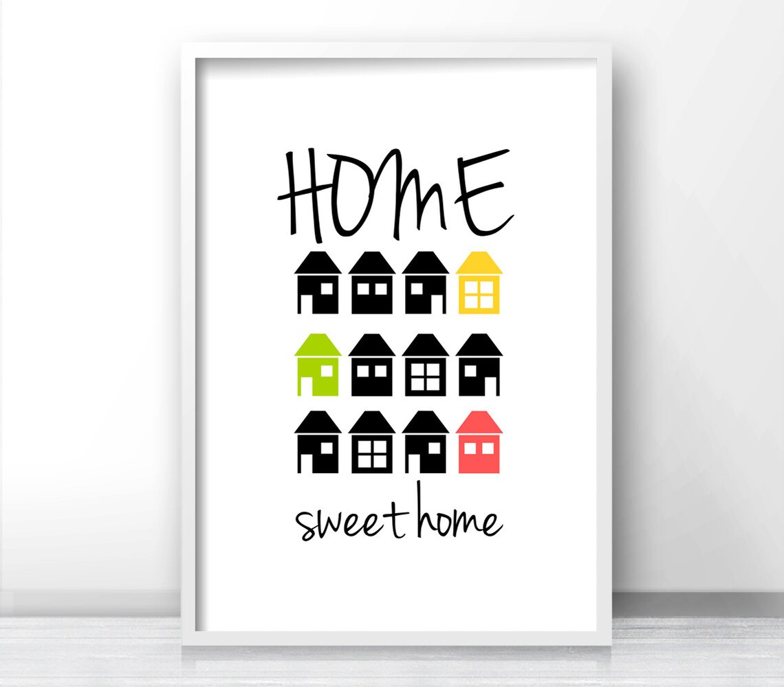 Home Sweet Home Typography Art Print, Housewarming - Image 4