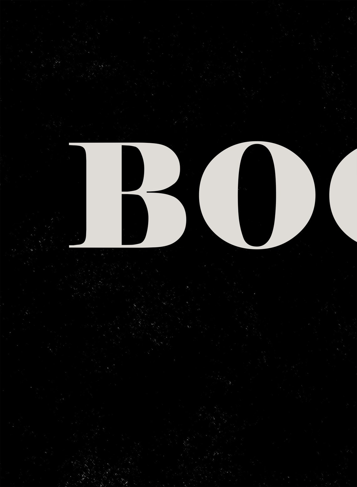 Boo Minimalist Black And White Serif Halloween Party Wall Poster - Image 2