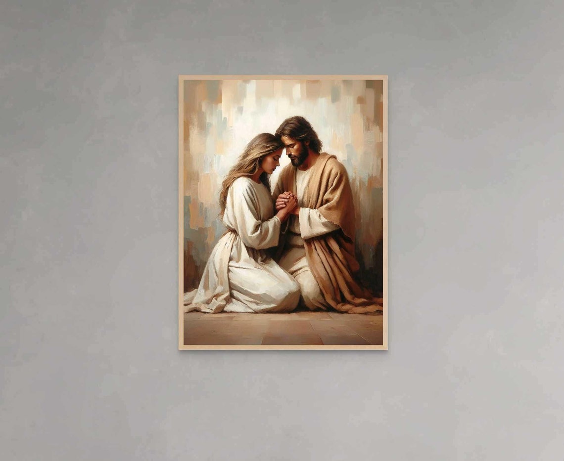 Together At Last Christian Art Jesus With Girl Jesus Art Lds Wall Art Bible Prints Jesus And Girl Art Modern Christian Art