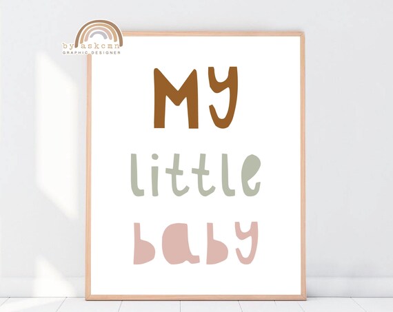 Nurserywall Art Rainbow Wall Decor Baby Room Poster Nursery Print Art Neutral Rainbow Art Quote Poster Instant