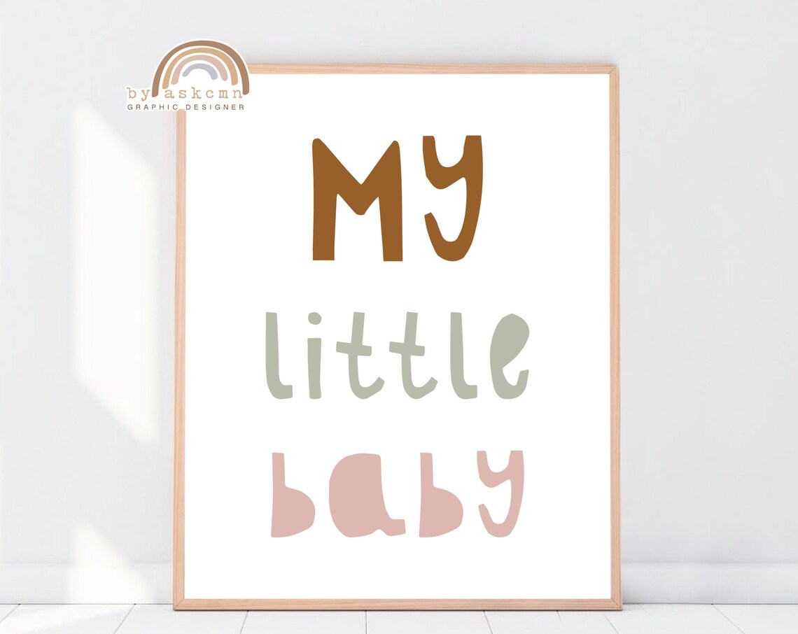 Nurserywall Art Rainbow Wall Decor Baby Room Poster Nursery Print Art Neutral Rainbow Art Quote Poster Instant