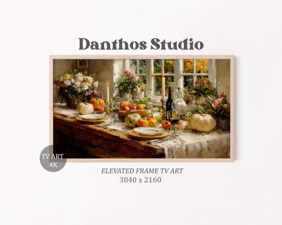 Thanksgiving Tablescape - Farmhouse Autumn Harvest Art Print