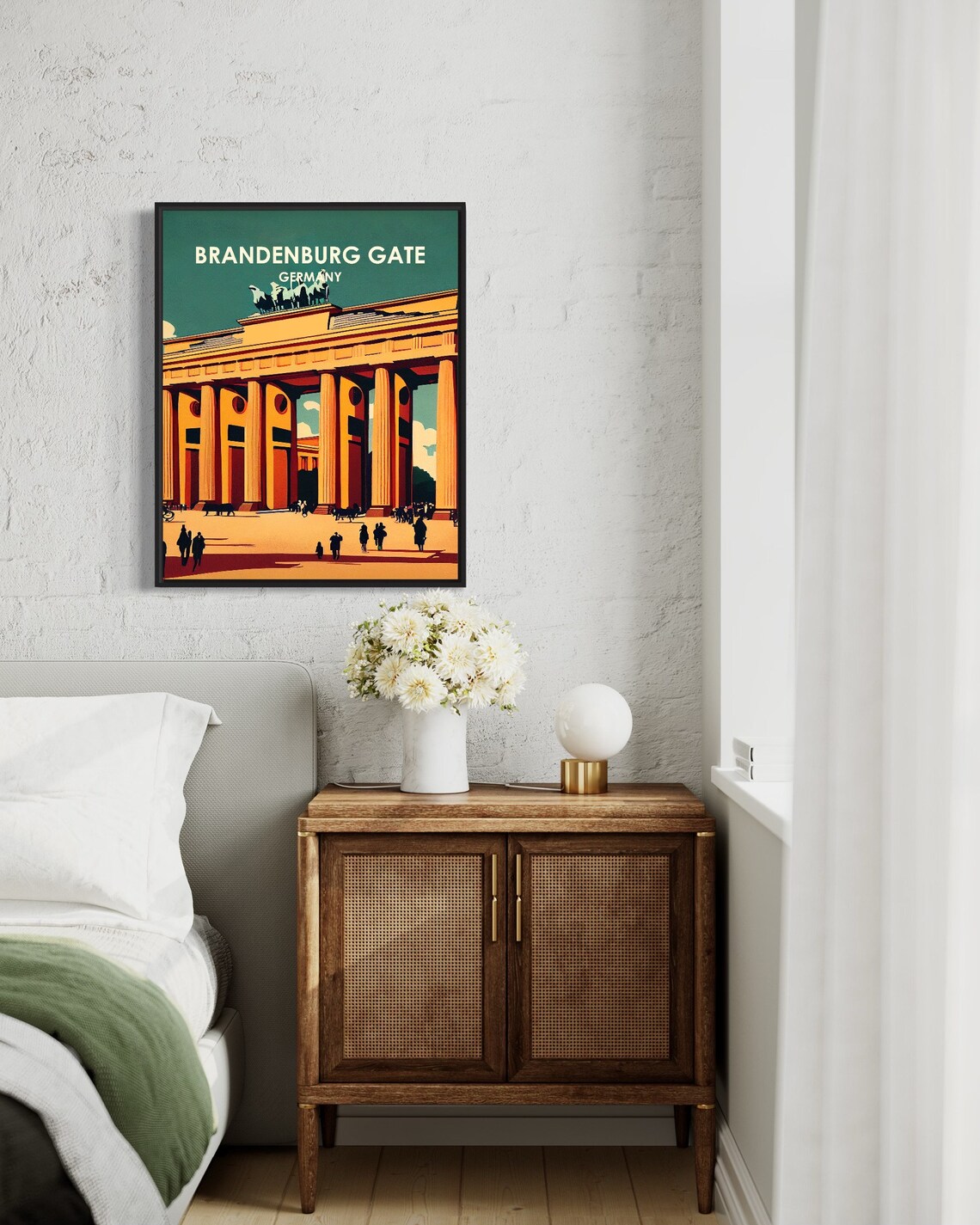 Brandenburg Gate Berlin Germany Retro Quadriga Landmark Travel Poster - Image 3