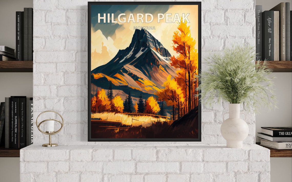 Hilgard Peak Montana Pyramid Summit Golden Fall Forest Poster - Image 2