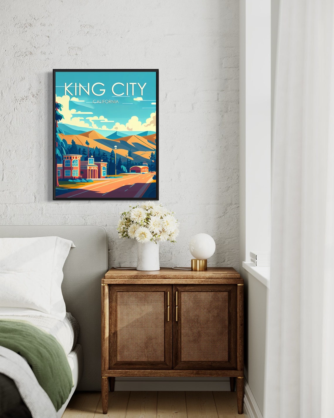 King City California Classic Main Street Golden Hills Poster - Image 2