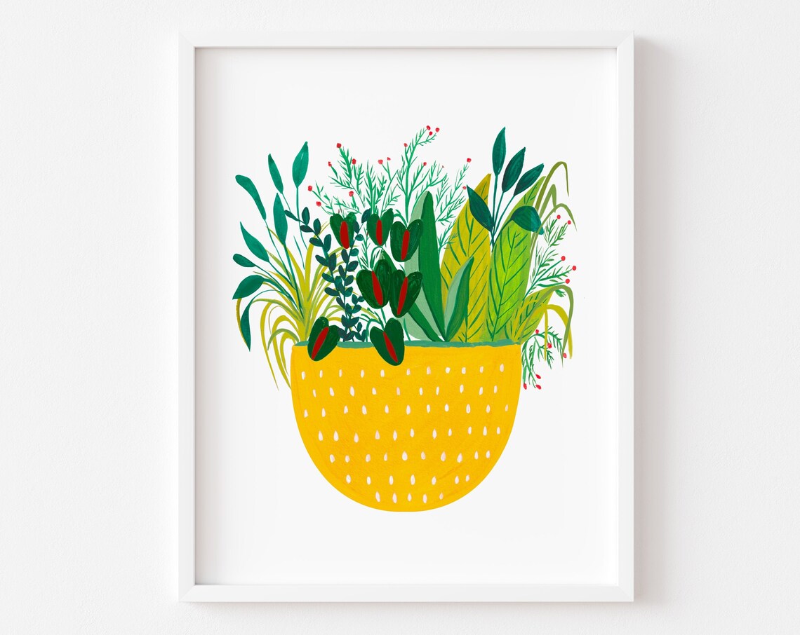 Botanical Print Art Print, Tropical Wall Art