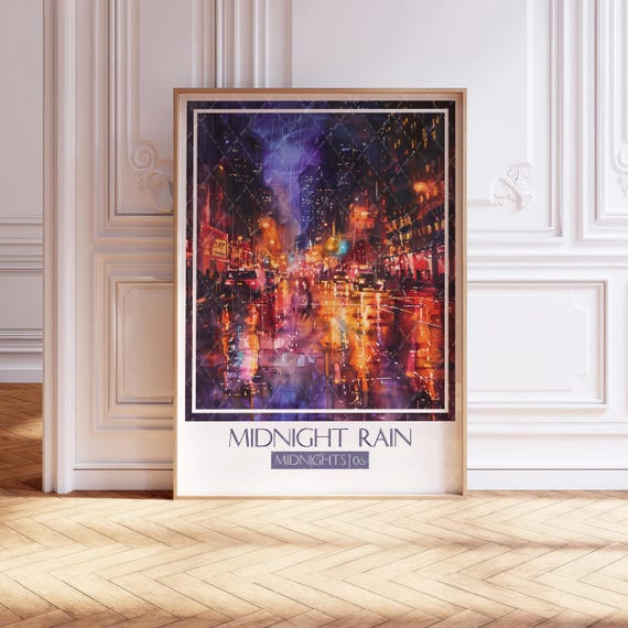 Midnight Rain Song Watercolor Art Print