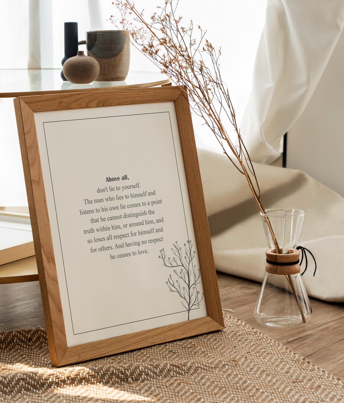 Dostoevsky Above All Do Not Lie to Yourself Literary Quote Poster - Image 2