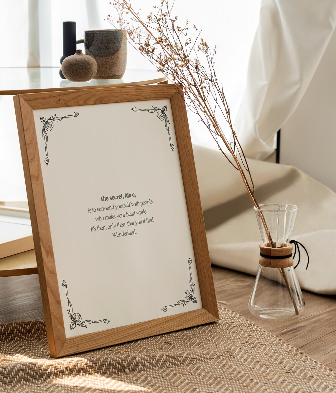 Alice in Wonderland Secret to Find Wonderland Heart Smile Poster - Image 2