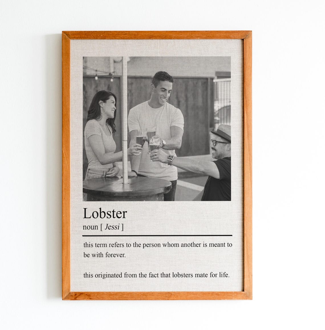 Lobster Definition Photo Poster Couples Forever Soulmate Gift Art
