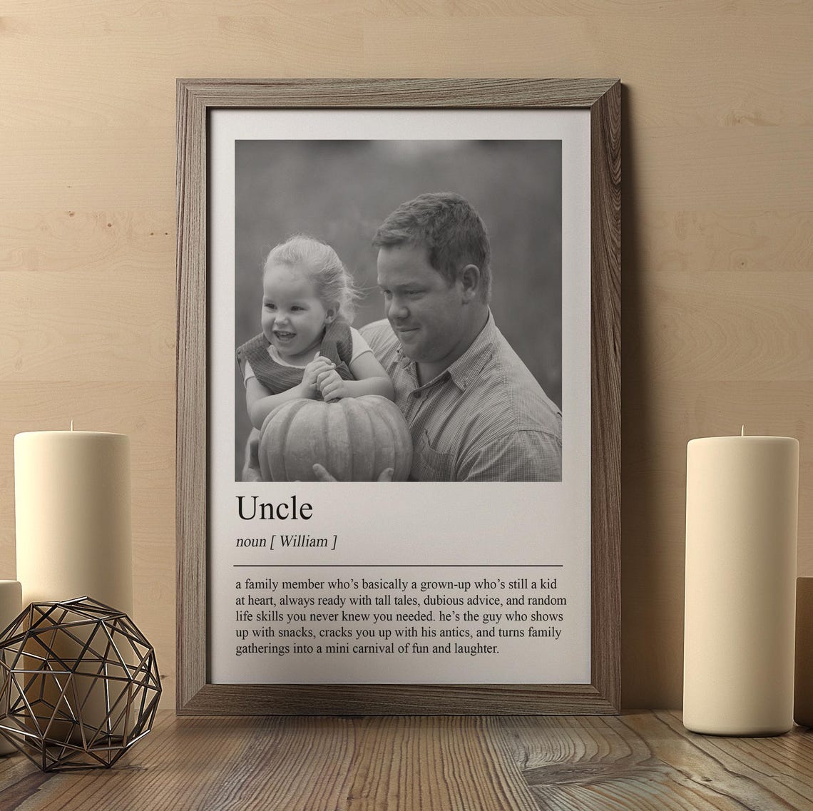 Personalized Uncle Definition Print Wall Art Print Gifts Wall Art Print Custom Photos Gift Quote Print Custom Gift - Image 2