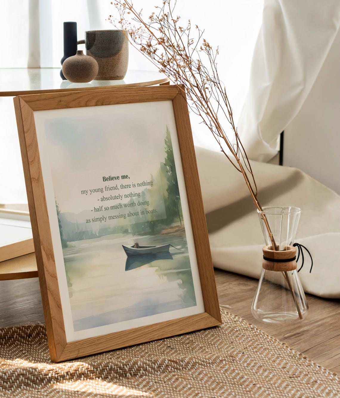 Wind in the Willows Messing About in Boats Lake Quote Poster - Image 2
